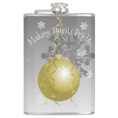 Flasques Fiole d'ornement de Noël Gold Fancy (Devant)