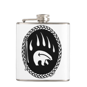 Flasques Fiole d'ours Tribal Custom Bear Claw Art Boire Fla