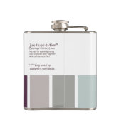 Flasques Fiole embouteillée en vinyle de juxtaposition (Dos)