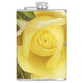 Flasques Fiole enrobée de vinyle de rose jaune (Devant)