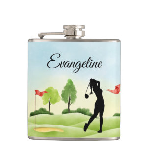 Flasques Fiole enveloppée de monogramme de Golfer