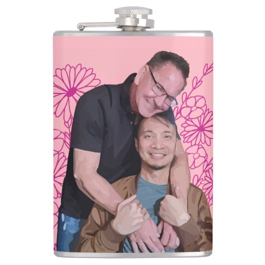 Flasques Fiole enveloppée de vinyle (Devant)