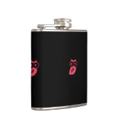 Flasques Fiole enveloppée de vinyle de Chouette rose (Droite)