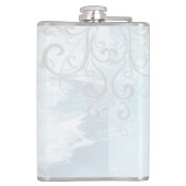 Flasques Fiole enveloppée de vinyle de dauphin turquoise (Dos)