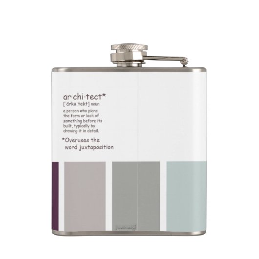 Flasques Fiole enveloppée de vinyle de l'architecte (Dos)