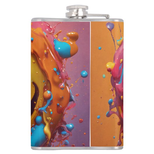 Flasques Fiole enveloppée de vinyle lisse, 236 ml (Dos)