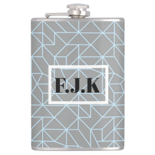 Flasques Fiole enveloppée de vinyle personnalisée - Bleu gé