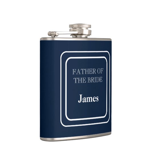 Flasques Fiole Enveloppée En Vinyle - Père De La Mariée (Droite)