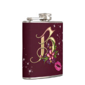 Flasques Fiole enveloppée Monogramme B, 6 oz. (Droite)