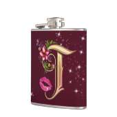 Flasques Fiole enveloppée Monogramme T, 6 oz. (Gauche)