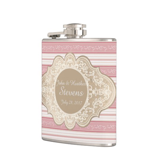 Flasques Fiole féminine de mariage sur mesure (Gauche)