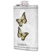 Flasques Fiole florale de papillon d'or (Gauche)