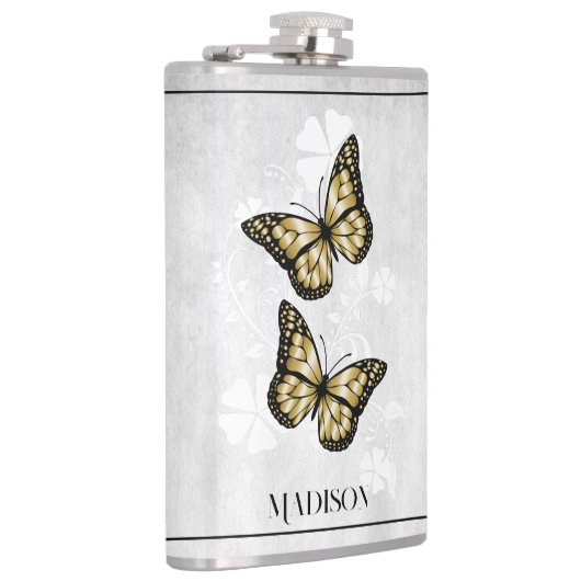 Flasques Fiole florale de papillon d'or (Droite)