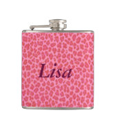 Flasques Fiole léopard rose personnalisée (Devant)