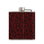 Flasques Fiole léopard rouge personnalisée (Dos)