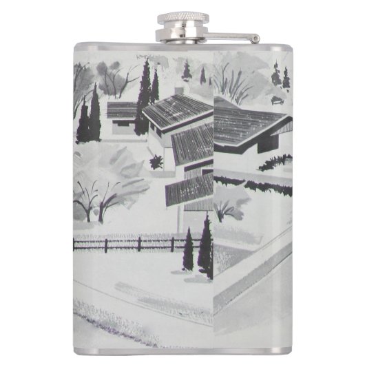 Flasques Fiole moderne des années 60 (Dos)