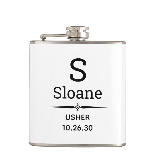Flasques Fiole monogramme Usher (Devant)