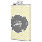 Flasques Fiole personnalisée Chevron jaune (Gauche)