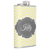 Flasques Fiole personnalisée Chevron jaune (Droite)
