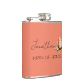Flasques Fiole personnalisée Corail avec Coquille Homme d'H (Droite)