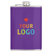 Flasques Fioles violettes personnalisées avec logo d'entrep (Devant)