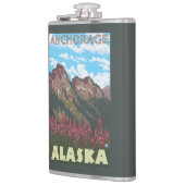 Flasques Fireweed et montagnes - Anchorage, Alaska (Gauche)