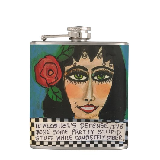 Flasques Flacon-Dans la défense de l'alcool (Devant)