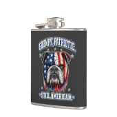 Flasques Flacons de 4 juillet Grumpy Patriotic Bulldog (Gauche)