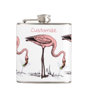 Flasques Flamant rose Boire Martini Thunder_Cove