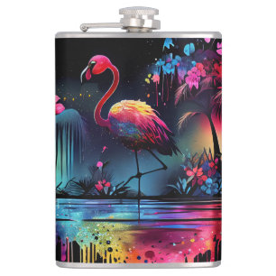 Flasques Flamant rose dans un lac-63852