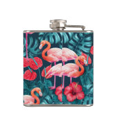 Flasques Flamant rose et aquarelle du jardin tropical (Dos)