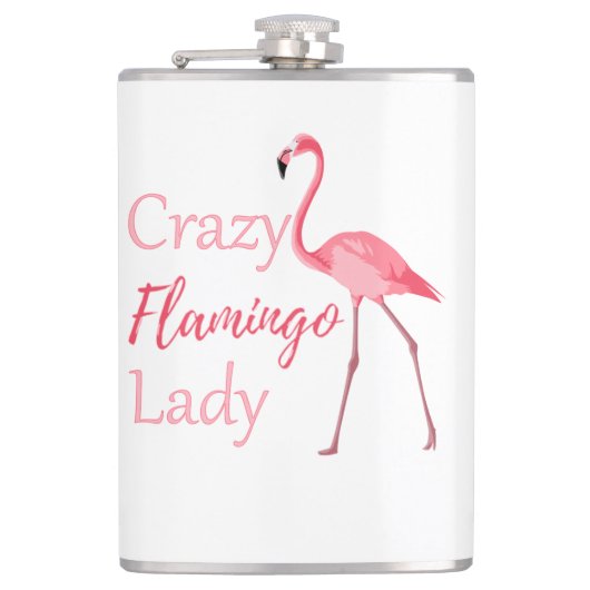 Flasques Flamant rose folle Lady Funny Flamant rose (Devant)
