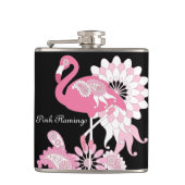 Flasques Flamant Rose Noir Moderne Fantaisiste (Devant)
