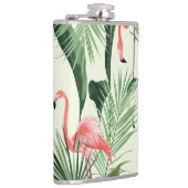 Flasques Flamant rose rose Fleurs exotiques Motif (Droite)