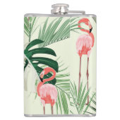 Flasques Flamant rose rose Fleurs exotiques Motif (Dos)