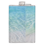 Flasques Flamant rose rose mignon Tropical Sandy Beach Nom  (Dos)