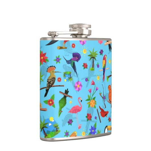 Flasques Flamant rose Toucan Et Arara Motif Oiseaux Sans Me (Droite)