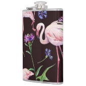 Flasques Flamants d'aquarelle et fleurs sauvages motif. (Gauche)