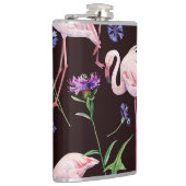 Flasques Flamants d'aquarelle et fleurs sauvages motif. (Droite)