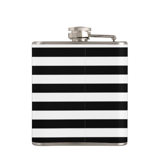 Flasques Flamants roses mignons, Blancs noirs, Personnalisé (Dos)