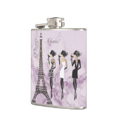 Flasques Flamme de fête de Paris sur marbre violet (Gauche)