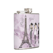 Flasques Flamme de fête de Paris sur marbre violet (Droite)