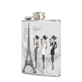 Flasques Flamme de Paris sur marbre gris (Gauche)