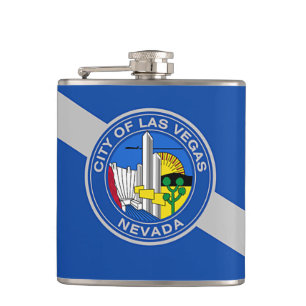 Flasques Flamme patriotique avec drapeau de Las Vegas City