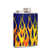 Flasques Flammes de course classique sur bleu marine (Droite)