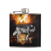 Flasques Flammes de feu de loup gris survivant (Devant)