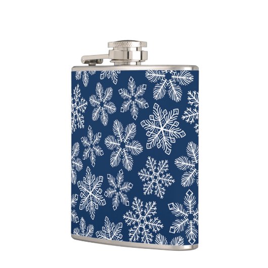 Flasques Flammes de neige sur bleu foncé (Gauche)