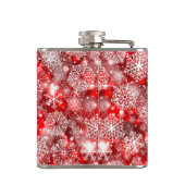 Flasques Flammes de neige sur rouge (Dos)