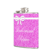 Flasques Flask Bridesmaid Cadeau Parties scintillant rose P (Gauche)