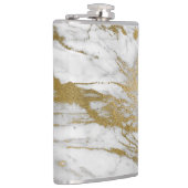 FLASQUES FLASK EN ACIER INOXYDABLE ABSTRAIT EN MARBRE BLANC (Droite)